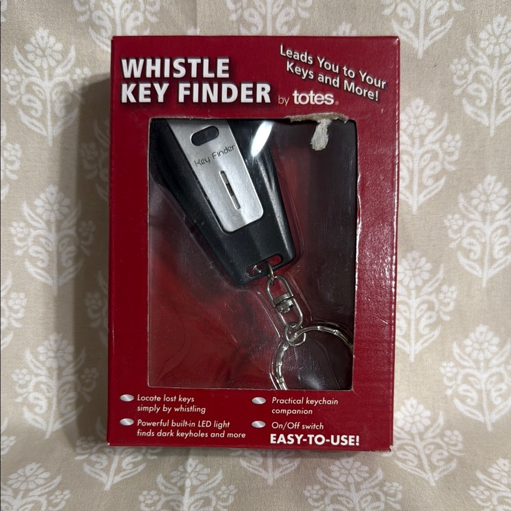 Totes Whistle Key Finder - Black and Silver